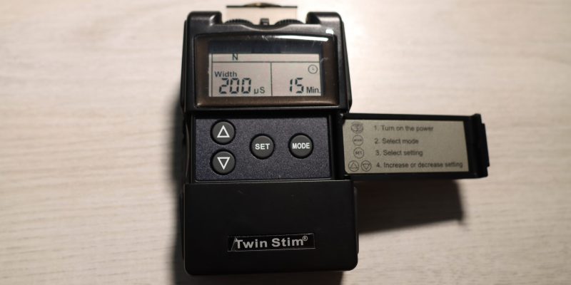 TENS machine set to an acupuncture setting